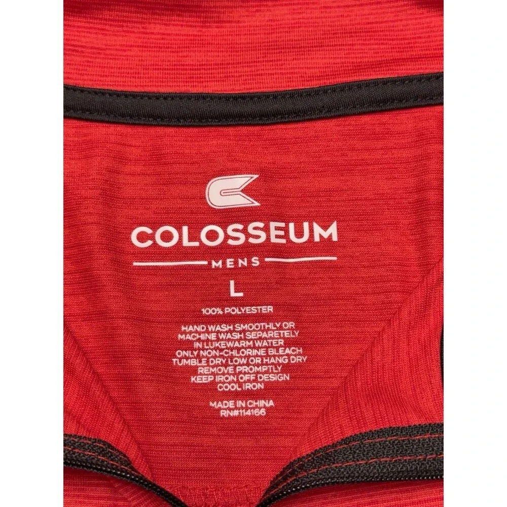 Colosseum Men's Nebraska Corn Huskers N 1/4 Zip Thin Light Jacket Red L Large